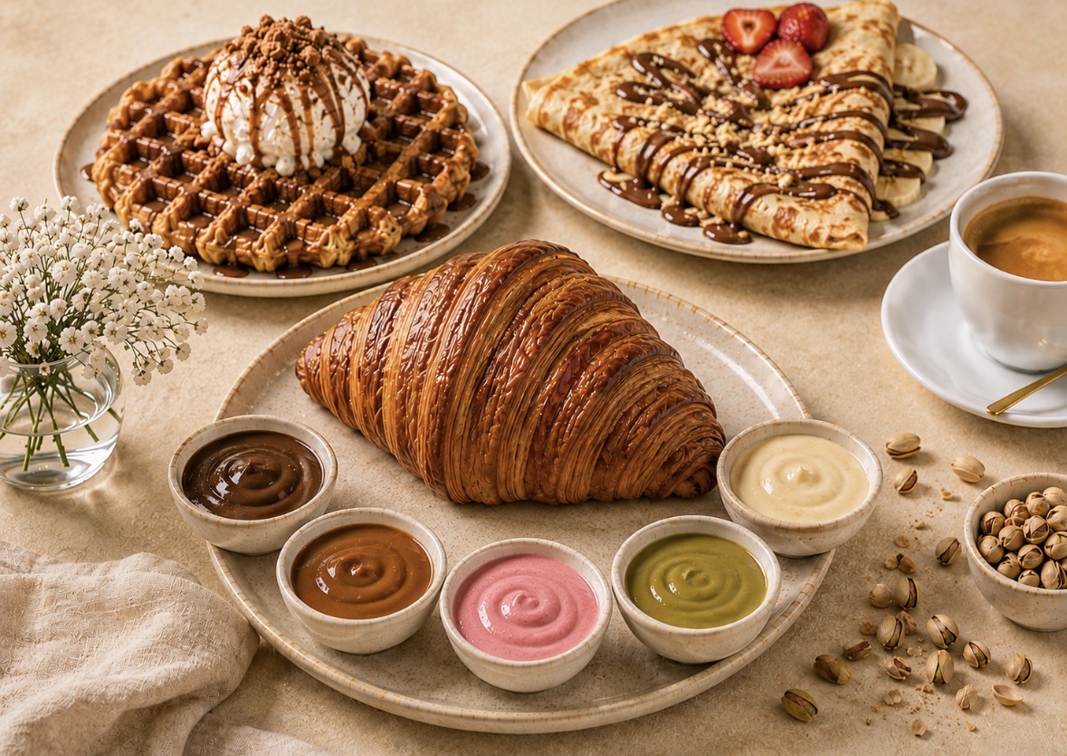 Milava croissant, waffle and crepe spread